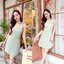Piper Bow Dress - สีเขียวมัทฉะ **มีแต่L**