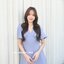 Sassy Flare Dress : สีฟ้าคราม
