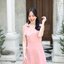 Piper Bow Dress - สีชมพู Cocktail Pink **มีแต่L**
