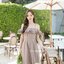 Myrine Ruffle Dress [Made by Pastel Time] : สีโอวัลติน