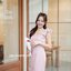 Maggie Double Bow Dress : สีชมพู [Made by Pastel Time]