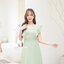 Rika Ruffle Dress : สีเขียวมัทฉะ