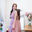 Aubrey Midi Dress : สีชมพูกลีบบัว [Made by Pastel Time]