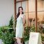 Maggie Double Bow Dress : สีเขียวมัทฉะ [Made by Pastel Time]