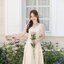 Dear Darling Midi Dress - สีครีม