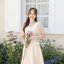 Dear Darling Midi Dress - สีครีม