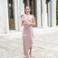 Stacey one-shoulder dress : สีชมพู [Made by Pastel Time]