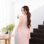 Dacia Bow Shoulder Dress – สีชมพู