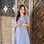 Amy Double Bow Dress - สีฟ้าคราม [Made by Pastel Time]