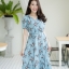 La Ana Floral Maxi Dress – สีฟ้า
