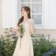 Dear Darling Midi Dress - สีครีม
