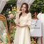 Evie Organza Puff Dress เดรสแขนพัฟ: สีเหลืองพาสเทล [Made by Pastel Time]