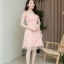Jamille Lace Dress – สีโอรส **มีแต่S**