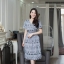 Crown Lace Dress – สีเทา