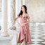 Nella Ruffle Shoulder Dress - สีชมพูกลีบบัว