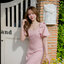 Bellette Bow Shoulder Dress : สีชมพู