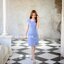 **มีแต่ L ** Zoey Dress - สีฟ้าคราม