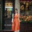 Aubrey Midi Dress : สีส้มอิฐ [Made by Pastel Time]