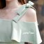 Kristen off-shoulder dress : สีเขียวมัทฉะ [Made by Pastel Time]