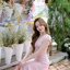 Petal Sway Maxi Dress : สีชมพู