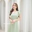 Rika Ruffle Dress : สีเขียวมัทฉะ