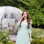 Evie Organza Puff Dress เดรสแขนพัฟ: สีเขียว [Made by Pastel Time]