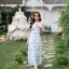 Hydrangea Off-Shoulder Maxi Dress