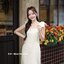 Maggie Double Bow Dress : สีครีม [Made by Pastel Time]