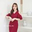 Vela off-shoulder dress : สีแดงเลือดหมู