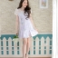Sweet Flowery wt Lace Dress