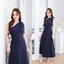 Julia one shoulder maxi dress: สีกรม