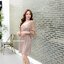 Kessie Chiffon Sleeve Dress – สีโอวัลติน**มีแต่XL**