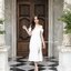 Fancille Drapery Midi Dress - สีขาว