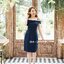 Melany Off-Shoulder Dress - สีกรม**มีแต่XL**