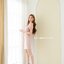 Milada Open Shoulder Dress – สีชมพู