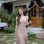 Petal Sway Maxi Dress : สีโอวัลติน