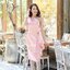 Micha Layered Silk Satin Dress - สีโอรส