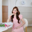 Peony Fang Puff Dress : สีชมพู