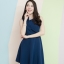Nadia Asymetric Dress – สีกรม