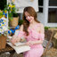 Fay Off-Shoulder Maxi Dress – Blush Pink สีชมพู