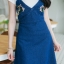 Peony Denim Strap Dress -เดรสยีนส์สายเดี่ยว