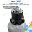 ถังไฟเบอร์ FRP สีเทา ขนาด 8x44" ปากถัง 2.5" (24ลิตร) + หัวถังคันโยก รุ่นF56A1 สำหรับสารกรองคาร์บอน ท่อน้ำ 1 นิ้ว
