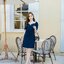 Cherbelle Drapery Dress : สีกรม **มีแต่S**