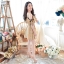 Sweet Bouquet Off Shoulder Dress – Brown (สีน้ำตาล)