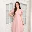 Feisty Flare Dress เดรสอกจีบเดรปแขนกลีบบัว : สีชมพู
