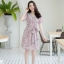 Shrubbery Blossom Dress – สีชมพู [Made by Pastel Time]