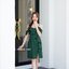 Kathy Off Shoulder Dress - สีเขียวเข้ม **มีแต่S**