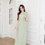 Julia one shoulder maxi dress: สีเขียวมัทฉะ