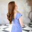 **มีแต่ L ** Zoey Dress - สีฟ้าคราม