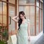 Maggie Double Bow Dress : สีเขียวมัทฉะ [Made by Pastel Time]